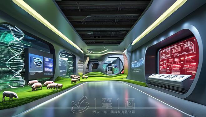 九游娱乐：农业大学智能化生猪育种科教基地设计多媒体互动动物育种建设方案(图4)