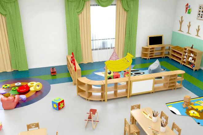 九游娱乐文化：西安幼儿园装修设计施工托管所装修设计—西安东朗装饰工程(图2)