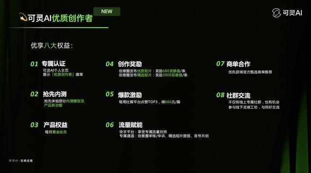 可灵AI推出全新“优质创作者”计划持续赋能创作者